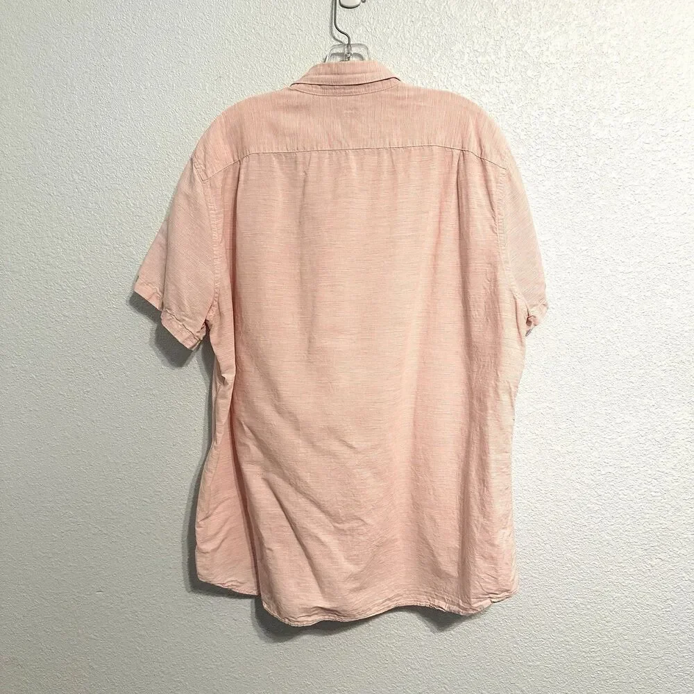 J Crew Baird McNutt Shirt Mens XL Pink Irish Linen Button Down Classic Woven